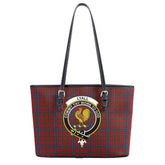 Lyall Tartan Crest Leather Tote Bag